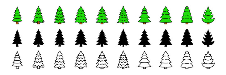 Fototapeta premium Christmas tree icon. Pine icon