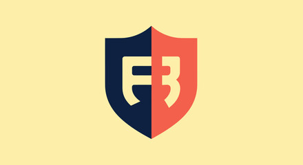 Split-color shield with stylized "F3