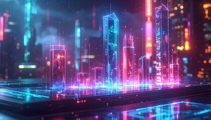 connected. The concept of a smart city with advanced technology, artificial intelligence (AI), and big data represents the future of innovation, connectivity, and technology