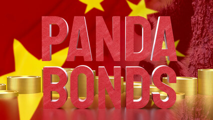 The Panda Bonds for Chinese Business concept 3d Rendering. © niphon