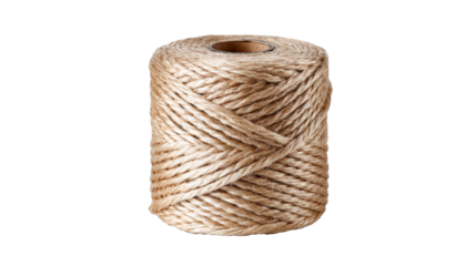 Natural jute twine roll with a textured surface, showcasing its rustic charm and versatility for crafting, gardening, and decorative purposes, ideal for creative projects