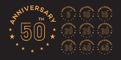 Golden Milestone Celebrations 5, 10, 25, 50  Elegant Emblems