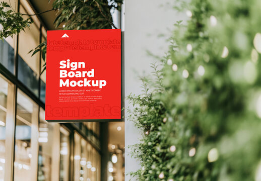 Vertical Poster Mockup in a Darker Urban Setting with Recessed Lighting