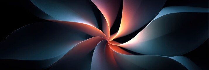 Fototapeta premium Abstract Spiral Shape with Smooth Gradients and Soft Lighting Effects