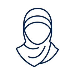 Hijab vector illustration icon design trendy