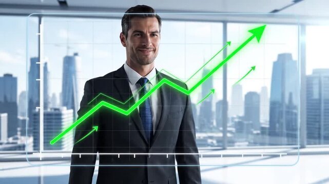 Ascending graph business success visualized