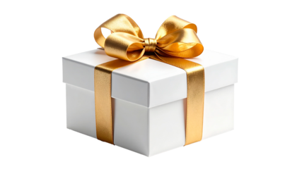 Wrapped Gift with Golden Ribbon: A beautifully presented gift box, adorned with a luxurious golden ribbon, sits poised as the symbol of appreciation and celebration.