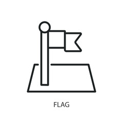 Flag thin line vector icons.