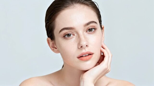 Young woman with clear skin