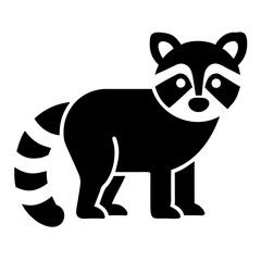 Naklejka premium Illustration of a black raccoon, a simple and clean design for various applications