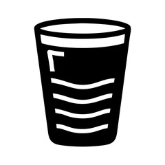 Vector art of refreshing glass of water with wavy lines, a simple and essential beverage