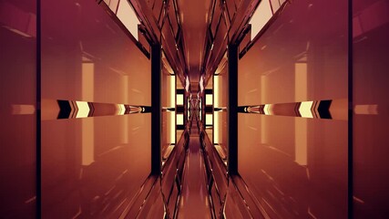 Seamless tunnel video loop showcasing vibrant colors and reflective surfaces for captivating screensaver experience