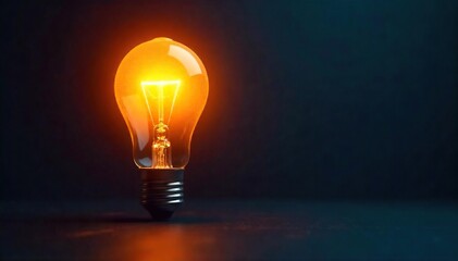 Glowing Lightbulb Illuminating Darkness Inspiration, Innovation, and New Ideas