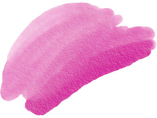 Abstract Pink Watercolor Brush PNG Stroke with Paper Texture