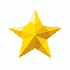 Obraz premium A golden star for achievement, or decoration on white. Isolated for design work