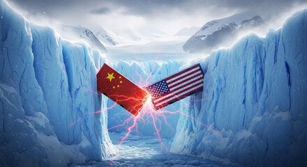 USA and China s tense economic standoff amidst icy geopolitical tension creating an electric trade
