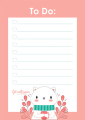 Abstract and funny simple to do list Planner Template for kids