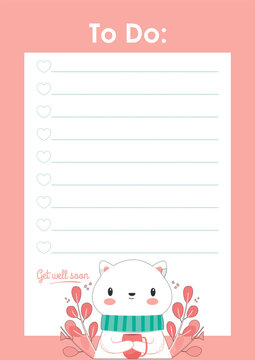 Abstract and funny simple to do list Planner Template for kids