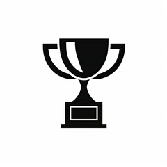 Trophy illustration. Success concept on plain background for vector templates