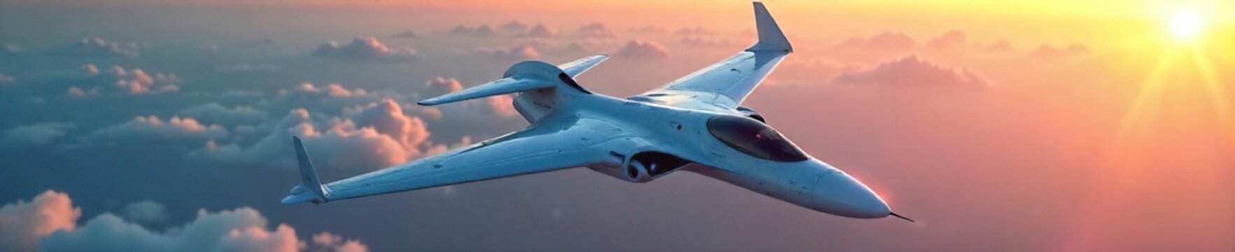 Sleek Futuristic Aircraft in Flight Demonstrating Advanced Variable-Sweep Wing Technology