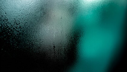 Abstract textured surface with condensation droplets and a blurred green vertical stripe creating a moody and atmospheric background effect