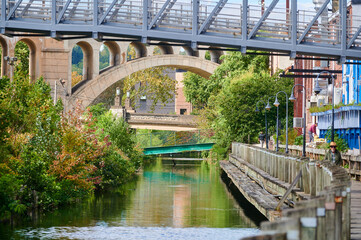 Manayunk Canal in Philadelphia taken in fall of 2025 near Main street