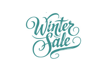 Winter Sale Seasonal Discount Promotion Hand Lettering Typography Design
