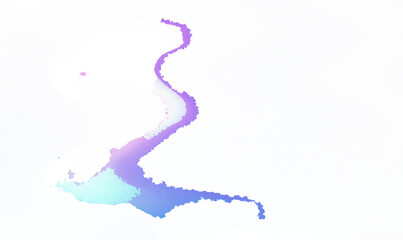 Abstract gradient river shape in purple, pink, and blue