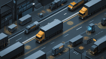 Top eyes view Smart Innovation connection cyber security Container truck in ship port for business Logistics transportation of Container Cargo ship Cargo plane with working crane bridge in shipyard