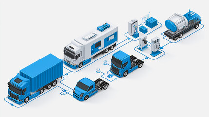 Top eyes view Smart Innovation connection cyber security Container truck in ship port for business Logistics transportation of Container Cargo ship Cargo plane with working crane bridge in shipyard
