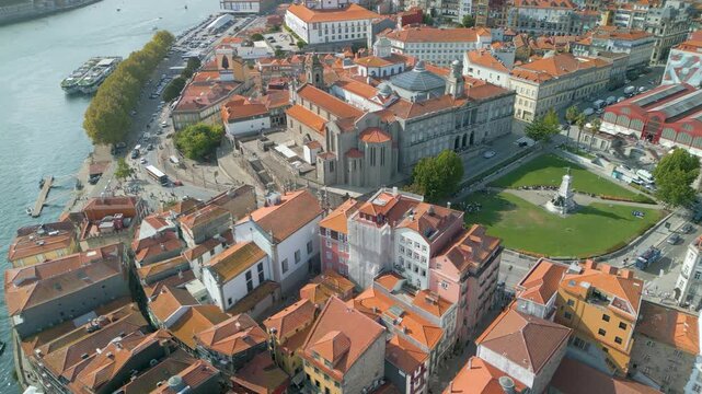 Ribeira, Porto City, Portugal, Ponte de Dom Luis Bridge, Coast, Sea meets river reveal, Statue infante dom henrique, Prince Henry the Navigator