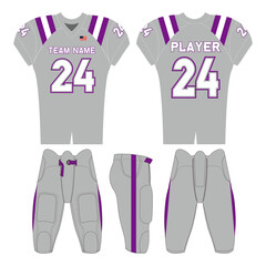 American football jersey design and versatile sports uniform graphics — perfect for all teamwear styles. Ideal for athletic, fashion, and casual apparel projects.