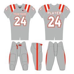 American football jersey design and versatile sports uniform graphics — perfect for all teamwear styles. Ideal for athletic, fashion, and casual apparel projects.