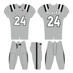 American football jersey design and versatile sports uniform graphics — perfect for all teamwear styles. Ideal for athletic, fashion, and casual apparel projects.