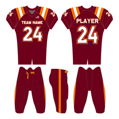 American football jersey design and versatile sports uniform graphics — perfect for all teamwear styles. Ideal for athletic, fashion, and casual apparel projects.
