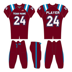 American football jersey design and versatile sports uniform graphics — perfect for all teamwear styles. Ideal for athletic, fashion, and casual apparel projects.