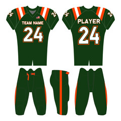 American football jersey design and versatile sports uniform graphics — perfect for all teamwear styles. Ideal for athletic, fashion, and casual apparel projects.