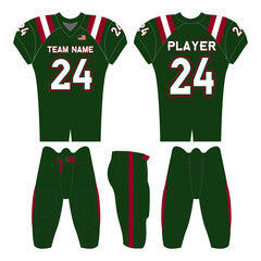 American football jersey design and versatile sports uniform graphics — perfect for all teamwear styles. Ideal for athletic, fashion, and casual apparel projects.