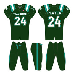 American football jersey design and versatile sports uniform graphics — perfect for all teamwear styles. Ideal for athletic, fashion, and casual apparel projects.