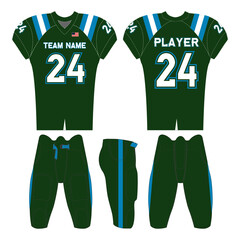American football jersey design and versatile sports uniform graphics — perfect for all teamwear styles. Ideal for athletic, fashion, and casual apparel projects.