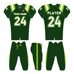 American football jersey design and versatile sports uniform graphics — perfect for all teamwear styles. Ideal for athletic, fashion, and casual apparel projects.