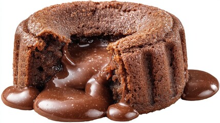 Delicious molten chocolate cake with a creamy, rich flowing center