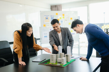 Asian Customers who choose to buy a condominium room and a bank approve a loan for their purchase.