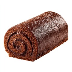 Decadent chocolate Swiss roll cake with rich frosting and dusting