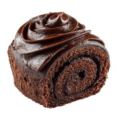 Delicious dark chocolate dessert with rich swirled frosting