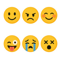 Cheerful and Expressive Emoji Faces for Digital Communication