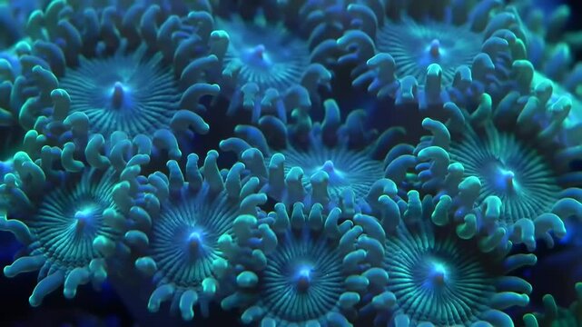 Vibrant underwater coral reef ecosystem close up texture and detail