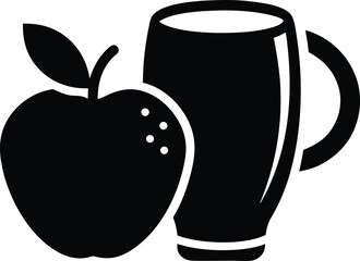 Apple cider vector icon.