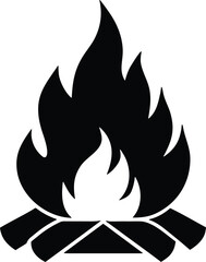 Bonfire vector icon.