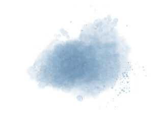 Blush blue watercolor stains Paint stroke hand drawn for illustration design, invitation and birthday .Abstract watercolor background.